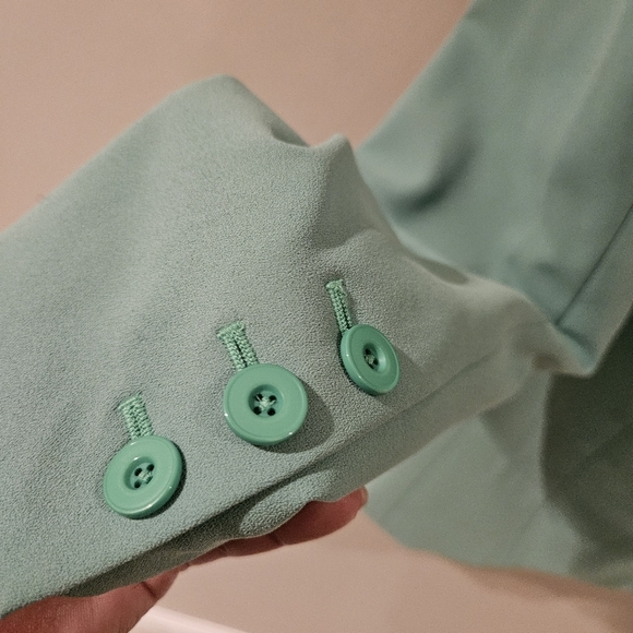 Alice + Olivia BRIGHT Green Denny Notch Blazer In Garden Green - Picture 11 of 13